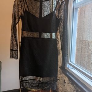 Sexy lace see thru dress